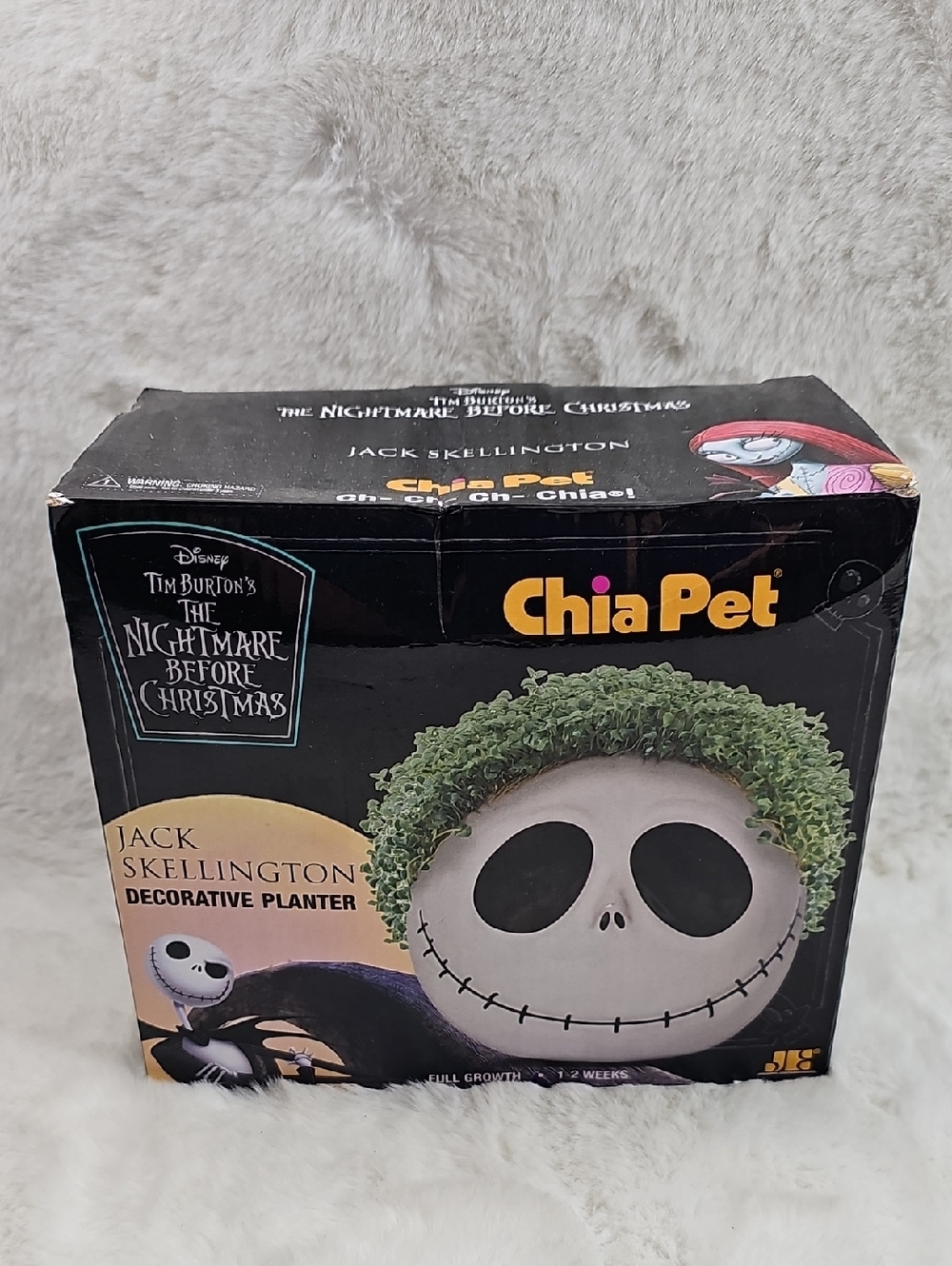 Chia Pet Jack Skellington Decorative Planter Clay 1 pc
